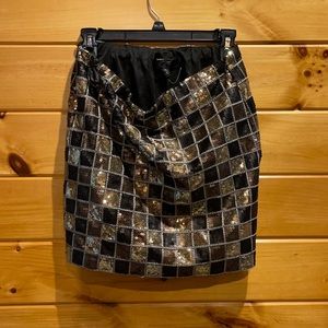 Black and Gold short Skirt